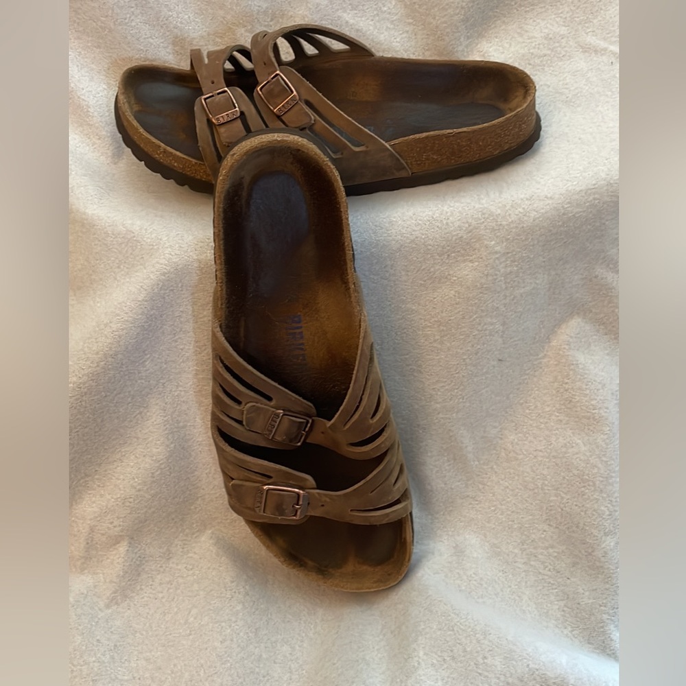 Birkenstocks Granada Leather sandal size 38 brown